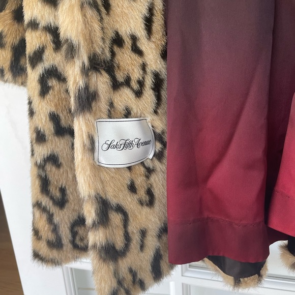 Saks Fifth Avenue Cheetah Print Coat - Picture 4 of 5
